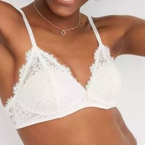 💝AERIE REAL POWER WIRELESS PUSH UP EYELASH LACE BRA SIZE 36D